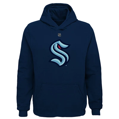 Sweat à capuche avec logo principal du Seattle Kraken Deep Sea Blue pour jeunes