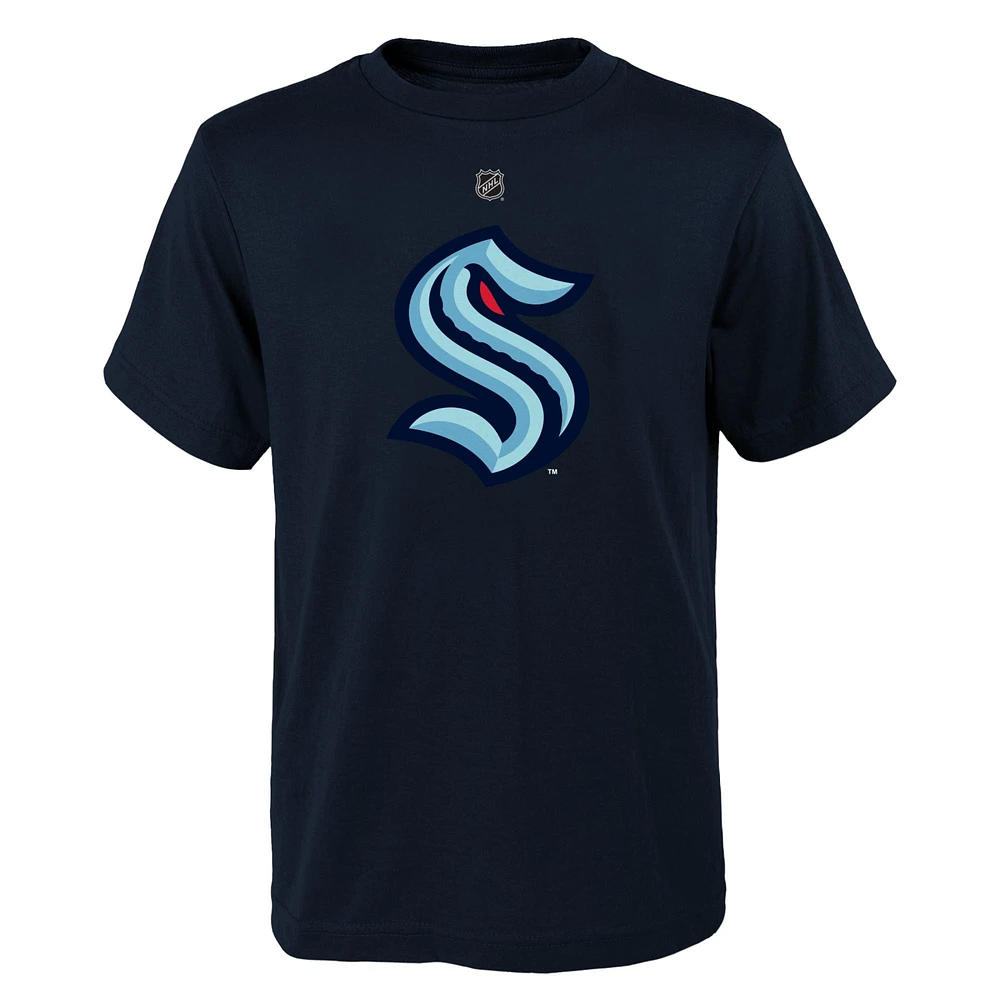 T-shirt avec logo principal Seattle Kraken bleu profond pour jeunes