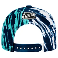 Casquette à visière plate Snapback Seattle Kraken Propel bleu marine pour jeunes