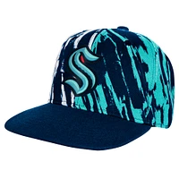 Casquette à visière plate Snapback Seattle Kraken Propel bleu marine pour jeunes