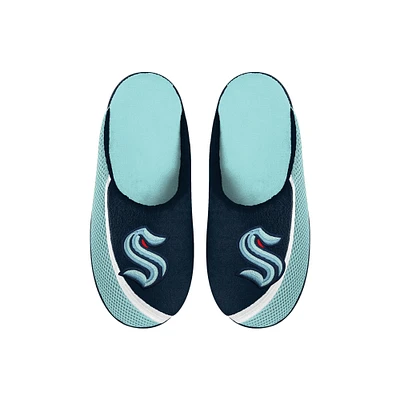 Youth FOCO Seattle Kraken Big Logo Color Edge Slippers