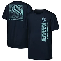 Youth  Navy Seattle Kraken Atmosphere T-Shirt