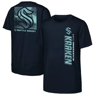 Youth  Navy Seattle Kraken Atmosphere T-Shirt
