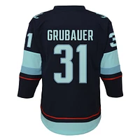 Jeune Philipp Grubauer Deep Sea Bleu Seattle Kraken Home Replica Player - Maillot