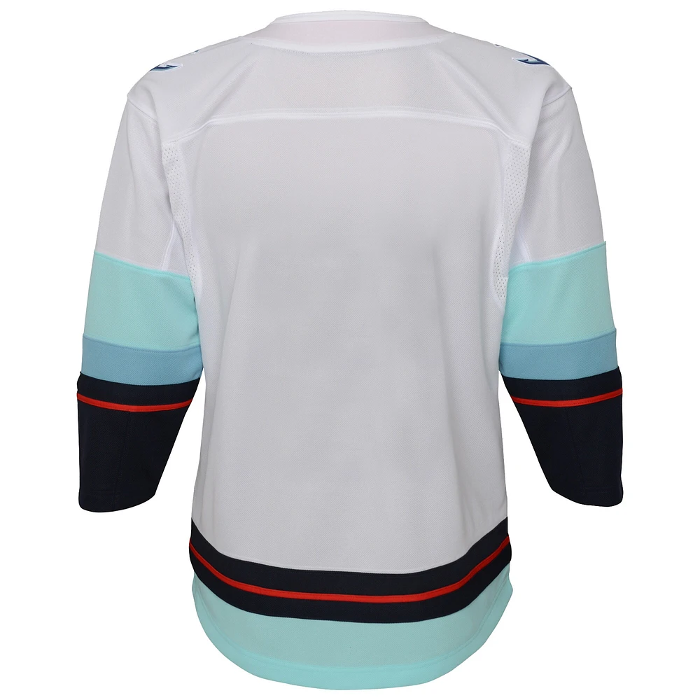 Youth White Seattle Kraken Away - Premier Jersey
