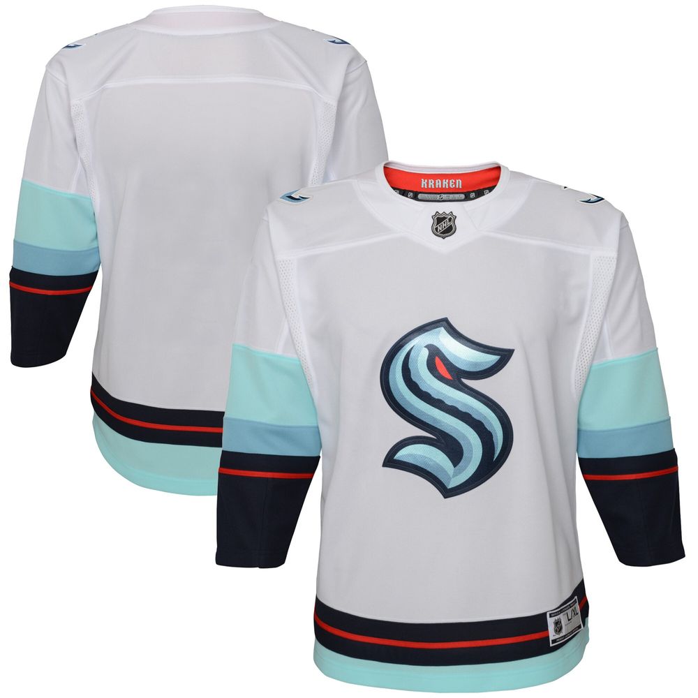 Youth White Seattle Kraken Away - Premier Jersey