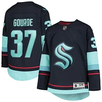 Maillot de joueur Yanni Gourde Deep Sea Blue Seattle Kraken Home Premier Player pour jeunes