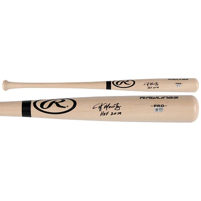 Edgar Martinez Seattle Mariners Autographed Blonde Rawlings Pro Model Bat with "HOF 2019" Inscription