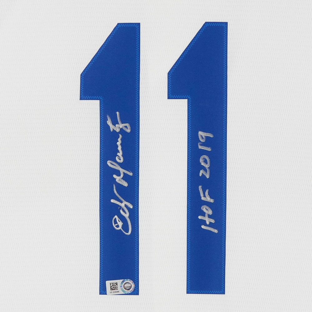 Maillot réplique autographié par Edgar Martinez White des Seattle Mariners de la collection Nike Cooperstown avec l'inscription « HOF 2019 »