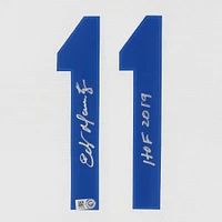Maillot réplique autographié par Edgar Martinez White des Seattle Mariners de la collection Nike Cooperstown avec l'inscription « HOF 2019 »