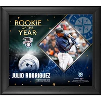 Collage encadré 15'' x 17'' de Julio Rodriguez, recrue de l'année 2022 de la Ligue américaine des Mariners de Seattle