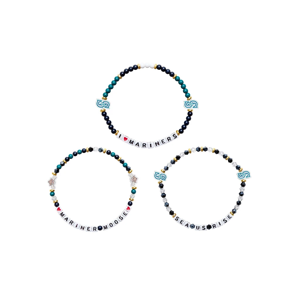 Lot de 3 bracelets d'amitié FOCO des Mariners de Seattle