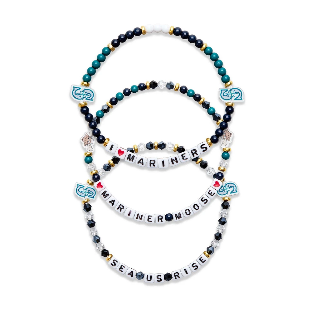 Lot de 3 bracelets d'amitié FOCO des Mariners de Seattle