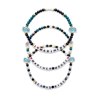 Lot de 3 bracelets d'amitié FOCO des Mariners de Seattle