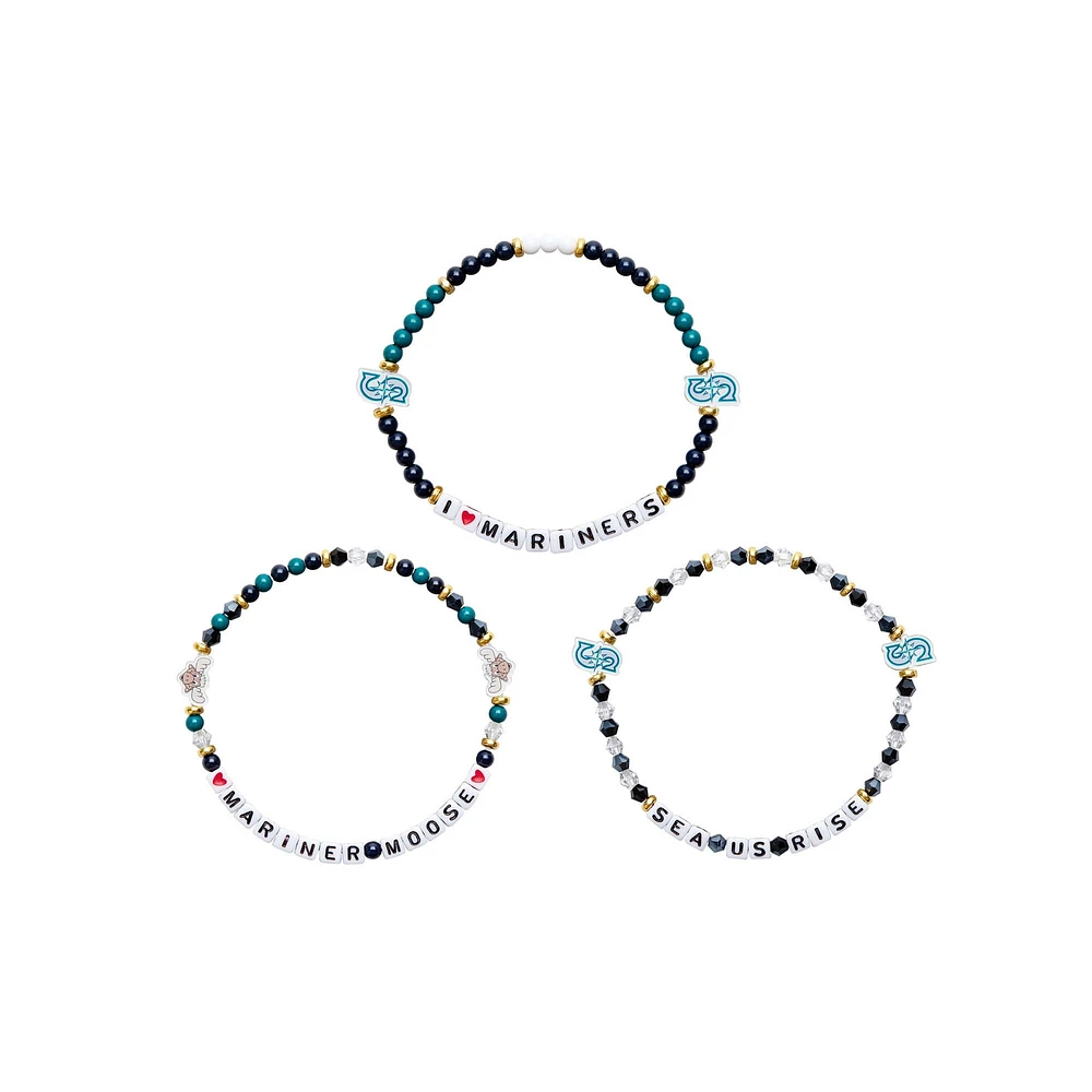 Lot de 3 bracelets d'amitié FOCO des Mariners de Seattle