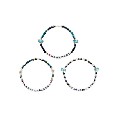 Lot de 3 bracelets d'amitié FOCO des Mariners de Seattle