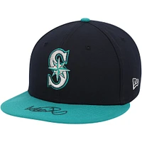 Casquette New Era bleu marine dédicacée par Ichiro Suzuki des Seattle Mariners