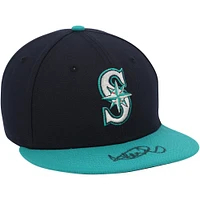 Casquette New Era bleu marine dédicacée par Ichiro Suzuki des Seattle Mariners
