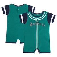 Barboteuse Fast Pitch Fanatics Aqua Seattle Mariners pour bébé