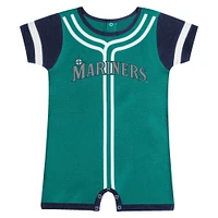 Barboteuse Fast Pitch Fanatics Aqua Seattle Mariners pour bébé