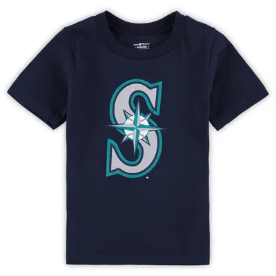 Infant Navy Seattle Mariners Team Crew Primary Logo T-Shirt