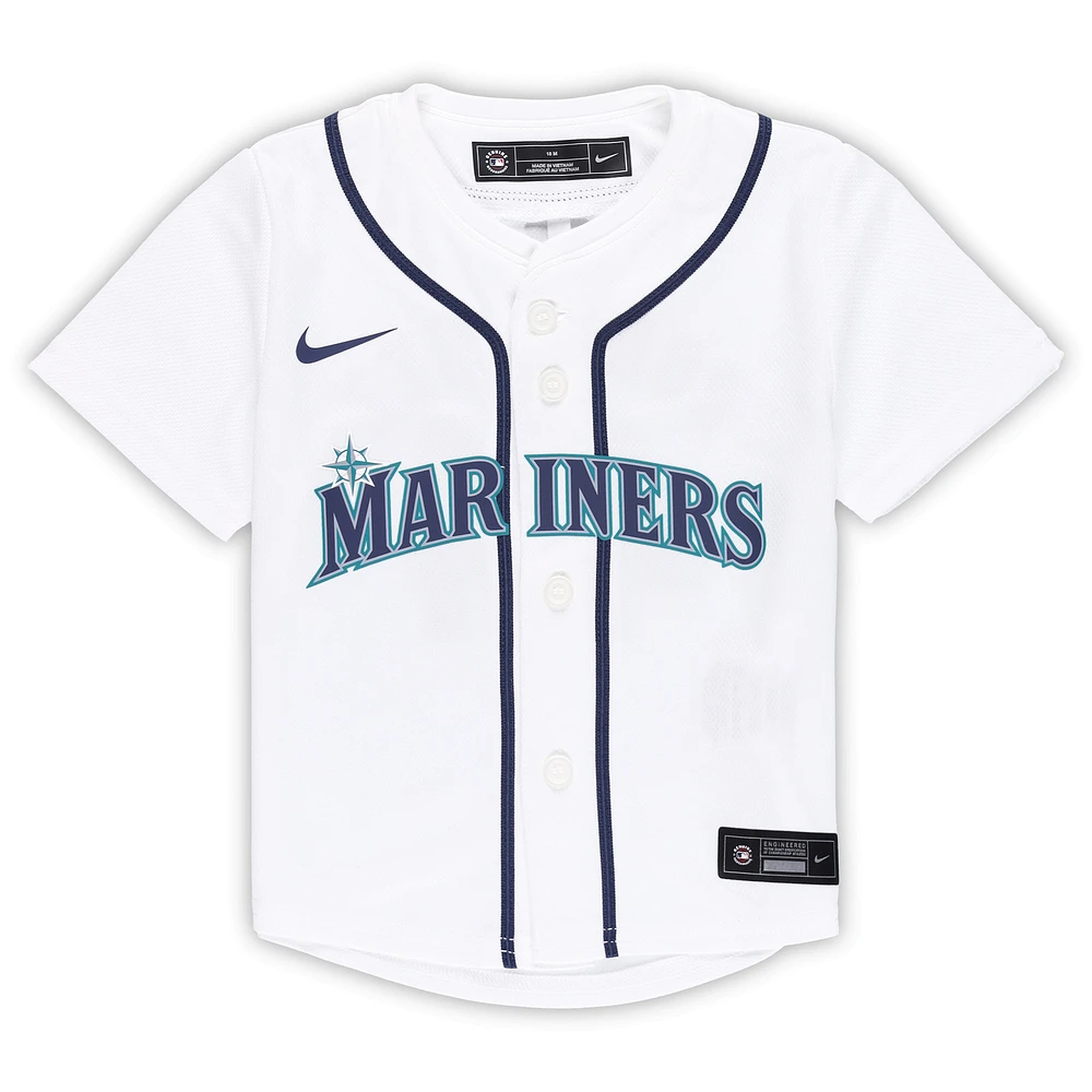 Maillot de match Nike Julio Rodríguez Seattle Mariners blanc pour bébé