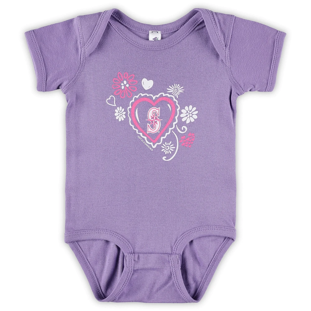 Infant Soft as a Grape Seattle Mariners 3-Pack Bodysuit Set