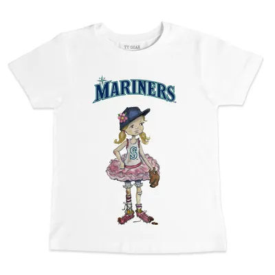 Seattle Mariners Tiny Turnip Infant Baseball Tie T-Shirt - White