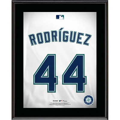Plaque de joueur sublimée avec numéro de maillot des Mariners de Seattle Julio Rodríguez 10,5" x 13"