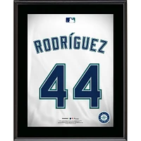 Plaque de joueur sublimée avec numéro de maillot des Mariners de Seattle Julio Rodríguez 10,5" x 13"