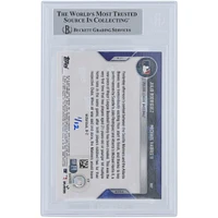 Julio Rodríguez des Mariners de Seattle et Michael Harris II des Braves d'Atlanta ont autographié la carte Topps 2022 n° 887 n° 1/12 de Beckett Fanatics, qui a été témoin d'une carte de recrue authentifiée avec les inscriptions « 22 AL ROY » et « 22 NL ROY »
