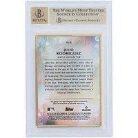 Carte recrue authentifiée 9,5/10 BGS #TCA-JR #2/5 signée Julio Rodríguez des Seattle Mariners, Bowman Transcendent Emerald 2022 - Sous-grades 9,5, 9, 9, 5
