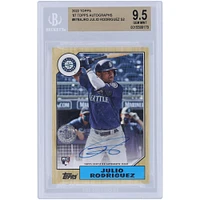 Carte de recrue 9,5 authentifiée BGS Topps '87 Throwback 2022 #87BA-JRO autographiée par Julio Rodríguez des Mariners de Seattle