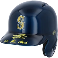 Julio Rodríguez Seattle Mariners Autographed Alternate Chrome Mini Batting Helmet with "22 AL ROY" Inscription - Fanatics Exclusive