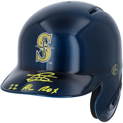 Julio Rodríguez Seattle Mariners Autographed Alternate Chrome Mini Batting Helmet with "22 AL ROY" Inscription - Fanatics Exclusive