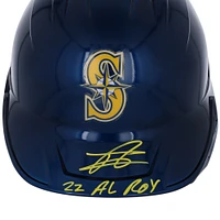 Casque de frappeur Rawlings Mach Pro autographié par Julio Rodríguez des Seattle Mariners avec inscription « 22 AL ROY »