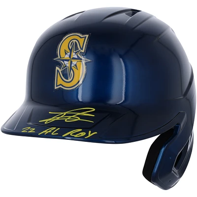Casque de frappeur Rawlings Mach Pro autographié par Julio Rodríguez des Seattle Mariners avec inscription « 22 AL ROY »