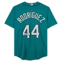 Maillot réplique Nike vert autographié par Julio Rodriguez des Seattle Mariners