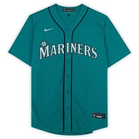 Maillot réplique Nike vert autographié par Julio Rodriguez des Seattle Mariners