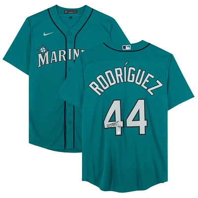 Maillot réplique Nike vert autographié par Julio Rodriguez des Seattle Mariners