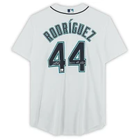 Maillot réplique Nike blanc autographié par Julio Rodriguez des Seattle Mariners avec l'inscription « 2022 AL ROY »