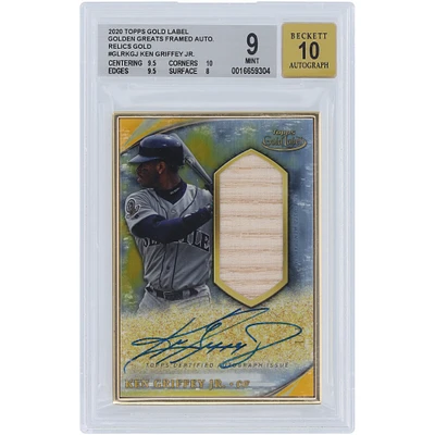 Ken Griffey Jr. Seattle Mariners Autographié 2020 Topps Gold Label Bat Relic Gold Framed #GLR-KGJ #1/1 BGS Authentifié 9/10 Carte - 9.5, 10, 9.5, 8 Sous-grades