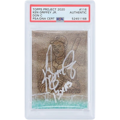 Carte authentifiée PSA autographiée par Ken Griffey Jr. Seattle Mariners 2020 Topps Project 2020 Don C Proof #116 #1/1 avec inscription "13x AS"
