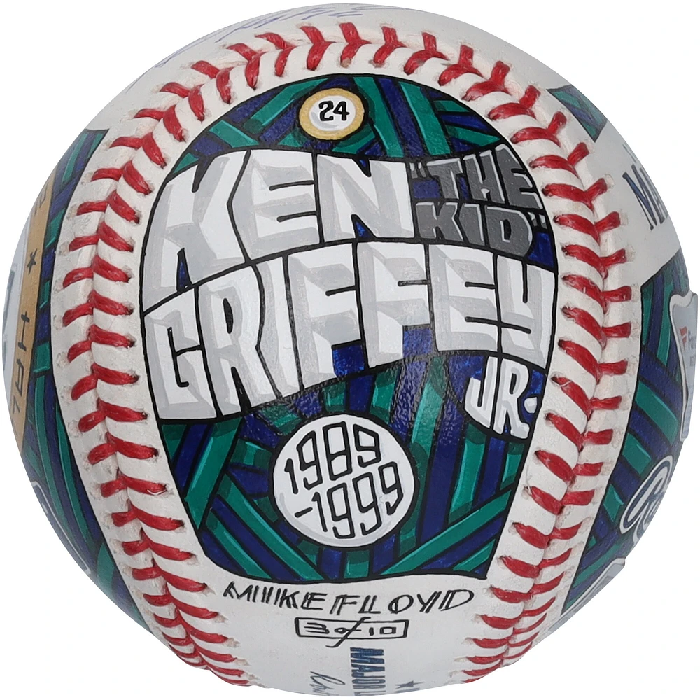 Ken Griffey Jr. Seattle Mariners Autographed Baseball with "HOF 16" Inscription - Art by Mike Floyd - Limited Edition of 10