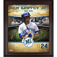 Profil de carrière encadré de Ken Griffey Jr. Seattle Mariners 15" x 17" Hall of Fame
