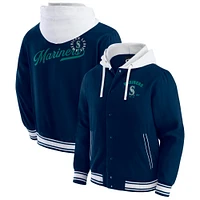 Veste à capuche boutons-pression pour homme Darius Rucker Collection by Fanatics Navy Seattle Mariners