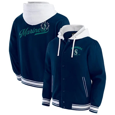 Veste à capuche boutons-pression pour homme Darius Rucker Collection by Fanatics Navy Seattle Mariners