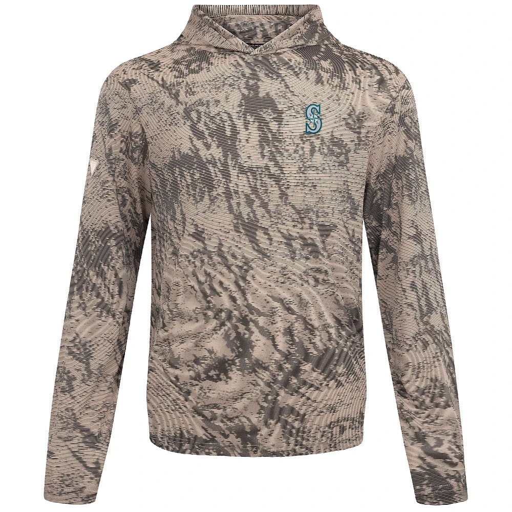 Men's Levelwear  Tan Seattle Mariners Insignia Lightweight Long Sleeve Hooded T-Shirt