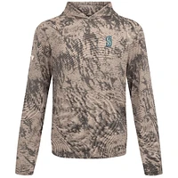 Men's Levelwear  Tan Seattle Mariners Insignia Lightweight Long Sleeve Hooded T-Shirt