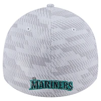 Men's New Era  White Seattle Mariners Graded 39THIRTY Flex Hat